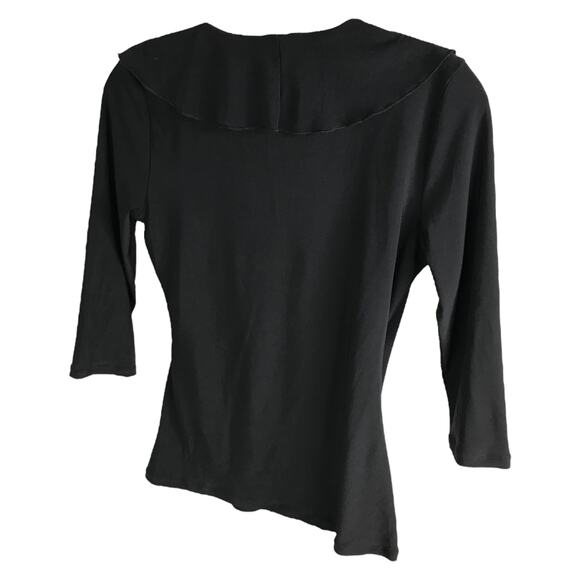 White House Black Market Top Women XS Ruffle Cocktail Old Money Preppy Chic Boho - Picture 8 of 8